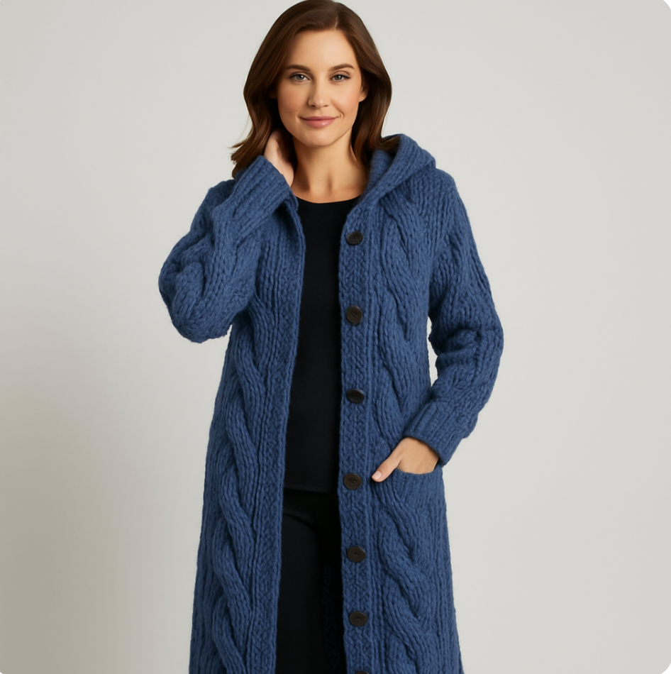 Karinne | Dames Lange Cozy Jas
