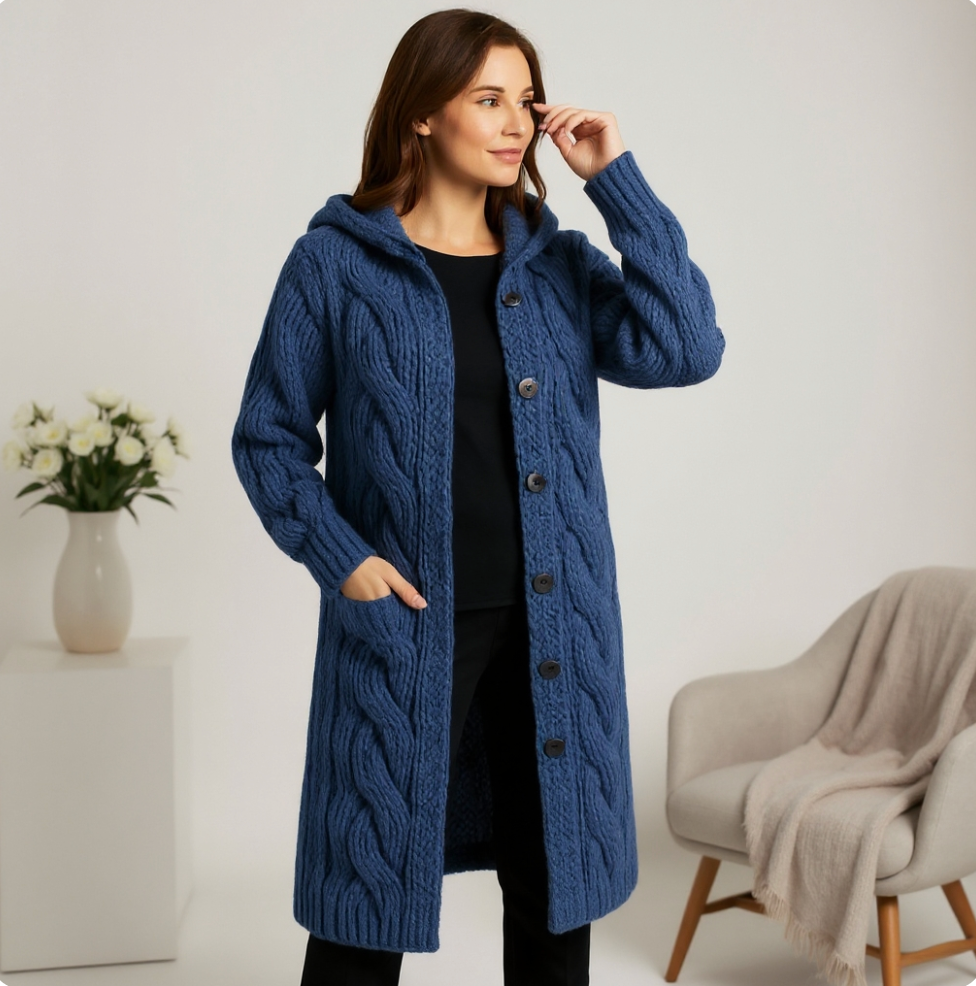 Karinne | Dames Lange Cozy Jas