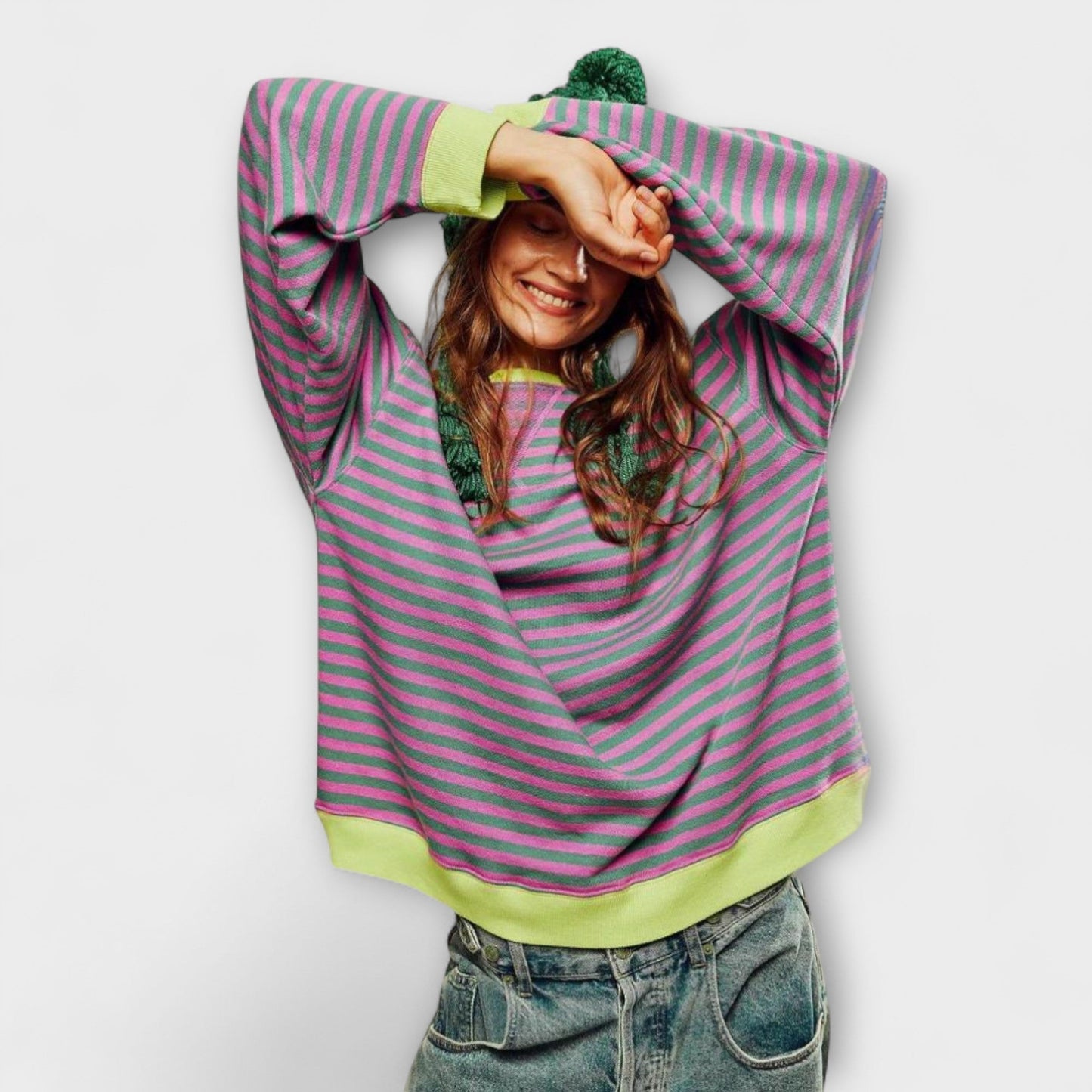 Joyce | Gestreepte oversized trui