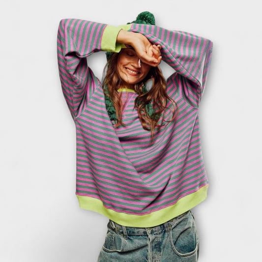 Joyce | Gestreepte oversized trui