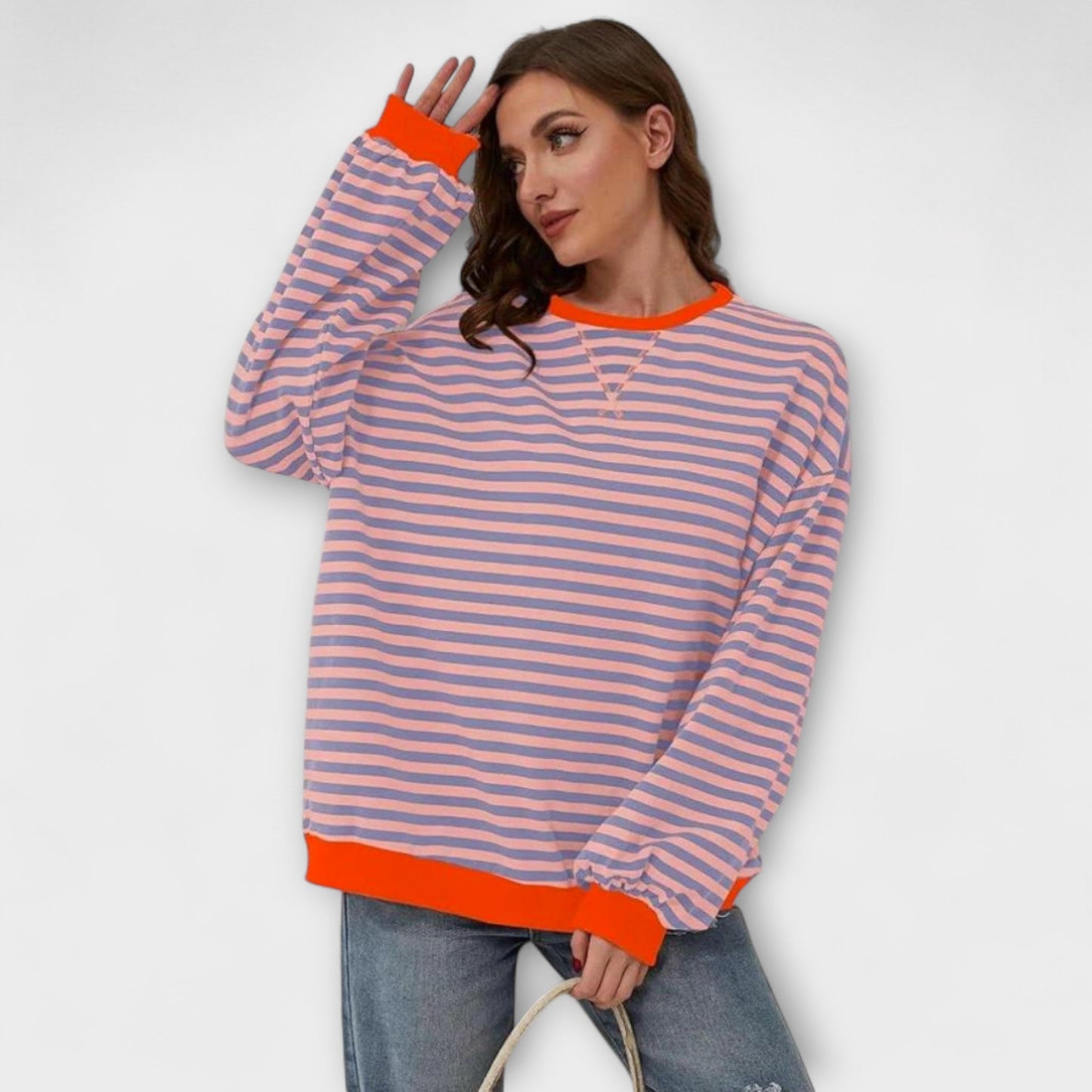Joyce | Gestreepte oversized trui